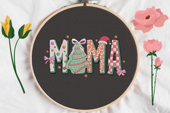 Mama Christmas Embroidery