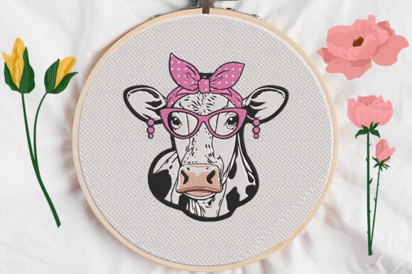 Mom Cow Embroidery: A Warm, Whimsical Design That Stitches Well