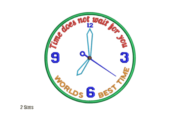Watch Applique Embroidery Design